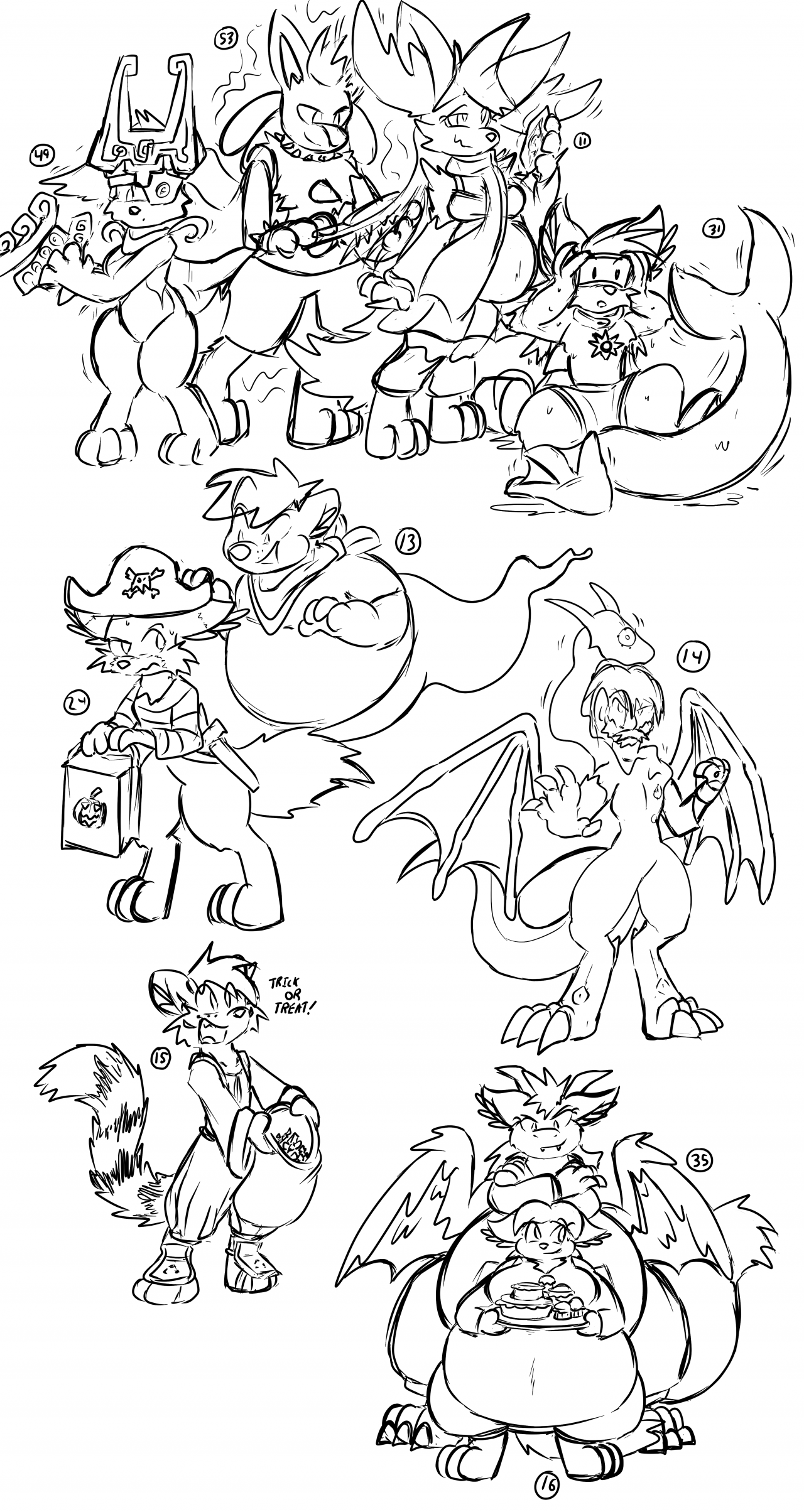 Art by Virmir Halloween Sketchathon 2024, part 2